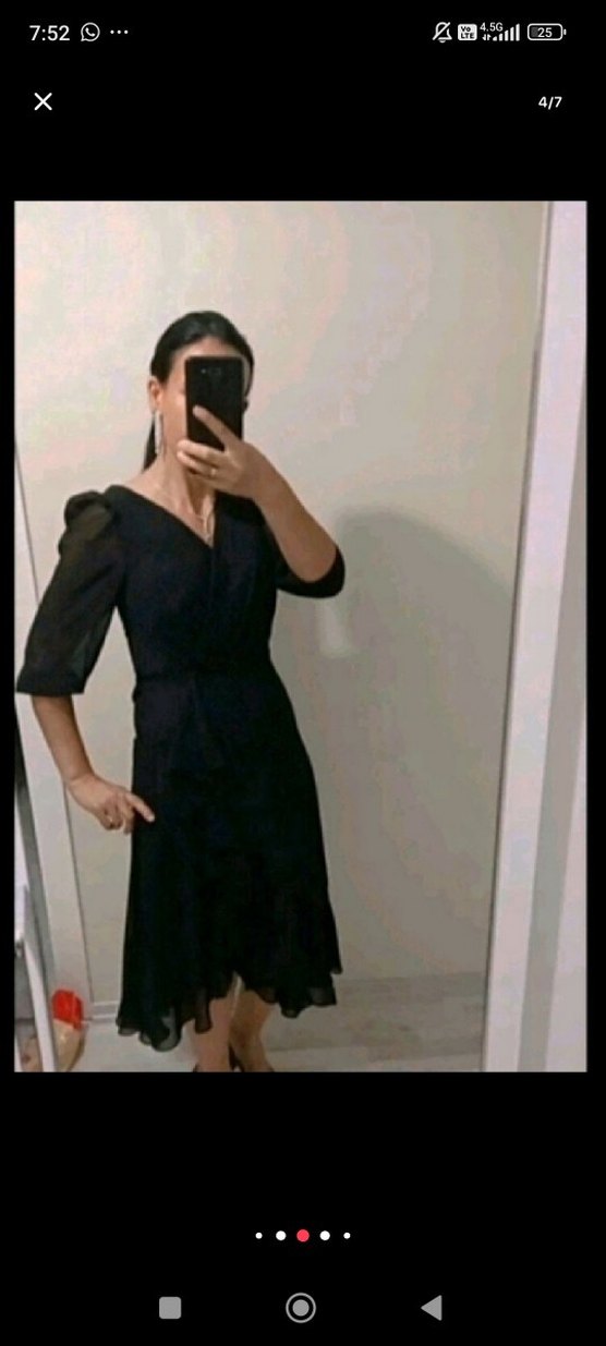 Siyah Transparan Uzun Kollu abiye - Görsel 2