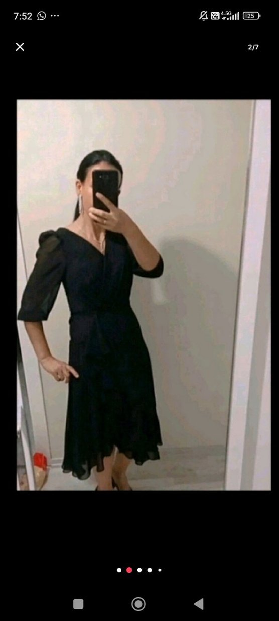 Siyah Transparan Uzun Kollu abiye - Görsel 3