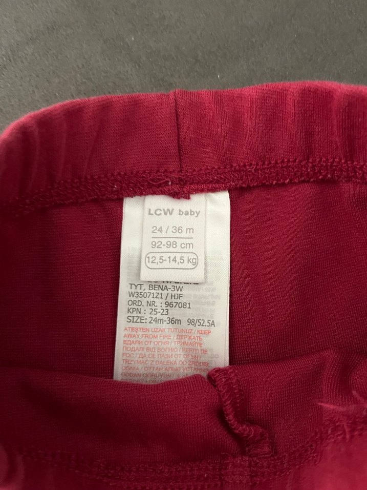 Kız Çocuk bordo Tayt - Görsel 3