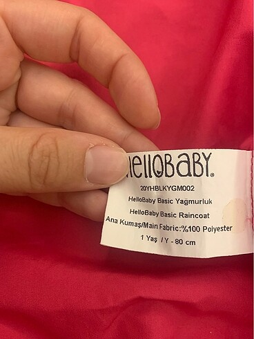 9-12 Ay Beden Kız bebek yağmurluk