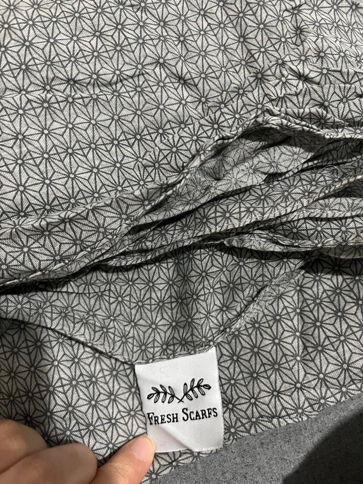 Gri Keten Kadın Şal - Görsel 3