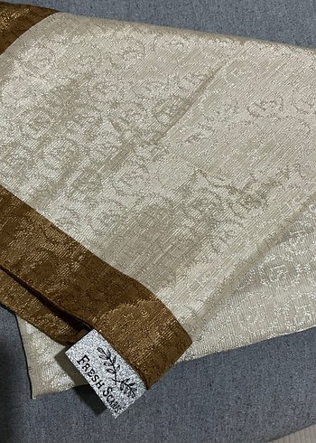 Bej Keten Kadın Drapeli Şal - Görsel 4