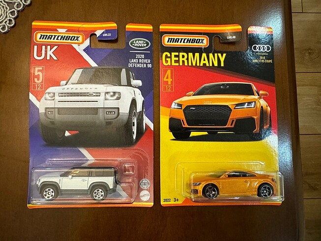 Matchbox Audi ve Land rover