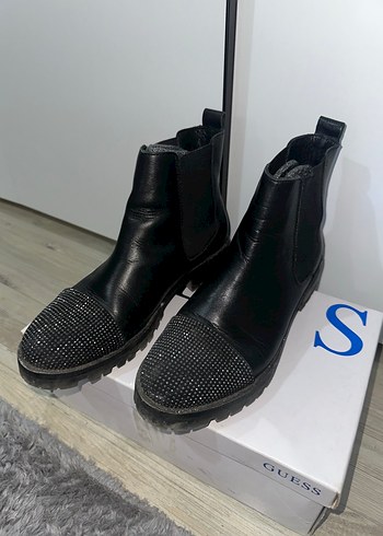 Guess Siyah Payetli Platform Topuklu Kadın Bot - Görsel 3