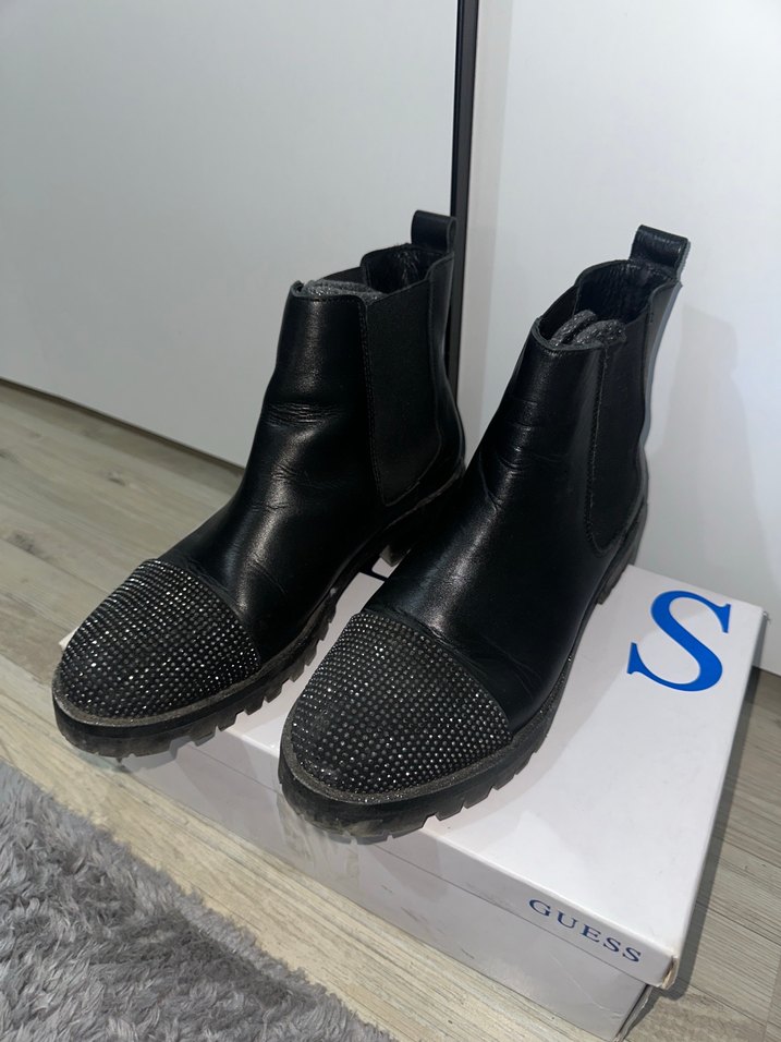 Guess Siyah Payetli Platform Topuklu Kadın Bot - Görsel 3