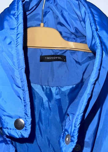 Mavi Midi Kadın Mont - Görsel 3