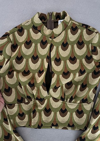 Bershka Retro Mini Bluz - Görsel 3