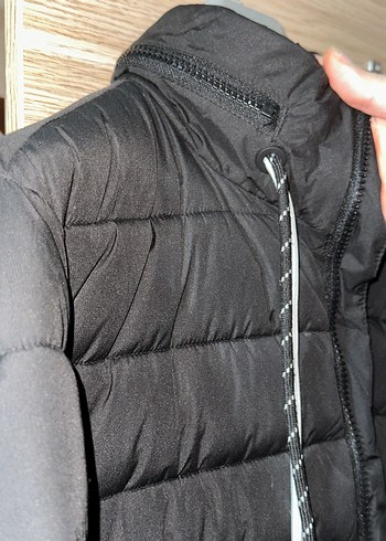 Siyah Fermuarlı Kadın Kışlık Mont - Görsel 2