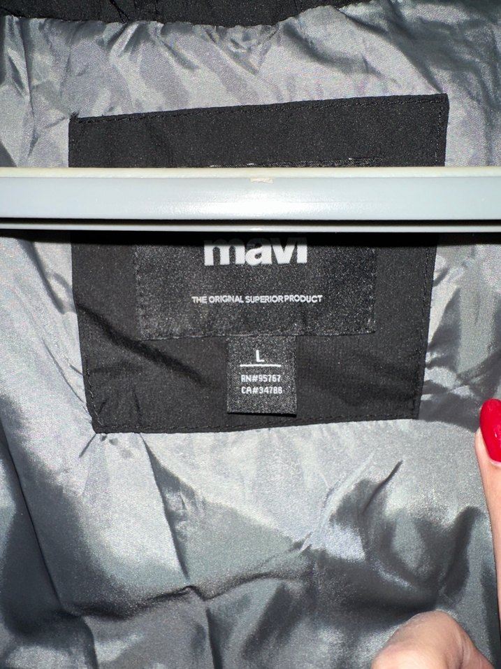 Siyah Fermuarlı Kadın Kışlık Mont - Görsel 3