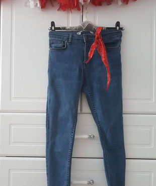 36 Beden Skinny Yüksek Bel Jean