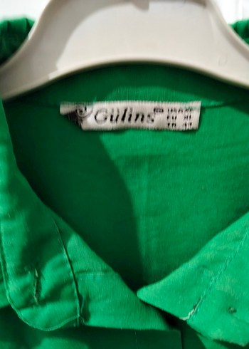 44 Beden yeşil Renk Düğmeli Yeşil Gömlek