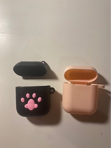 siyah pembe airpods kılıfı