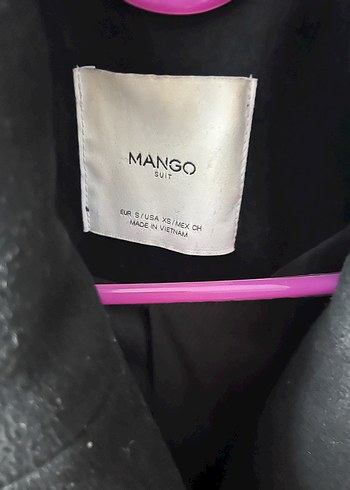 Mango Düğmeli Siyah Kaban - Görsel 4