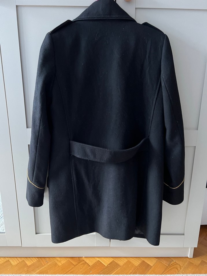 Mango Düğmeli Siyah Kaban - Görsel 3