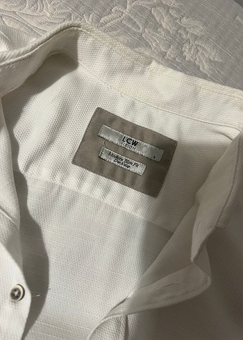 Gri Dirsek Detaylı Beyaz Erkek Keten Gömlek - Görsel 4