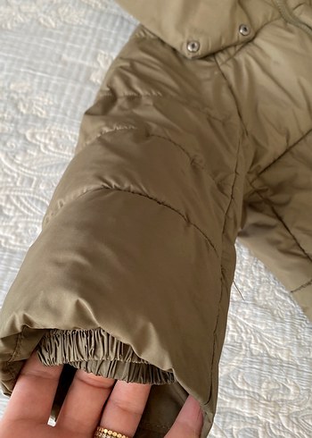 Zara Erkek unisex çocuk haki Kışlık Mont Fermuarlı