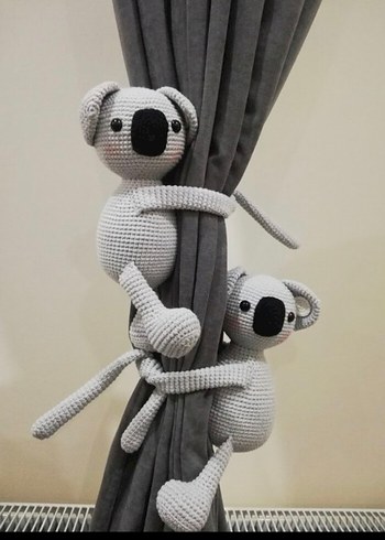 Gri Amigurumi Koala Peluş Oyuncak