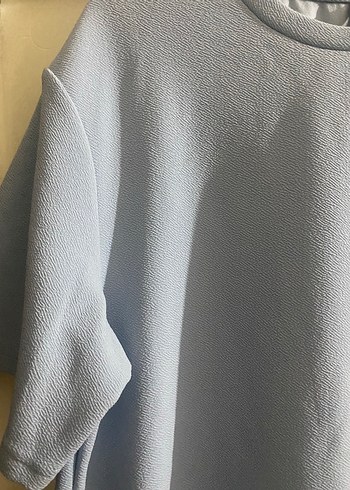 Erkek Mavi Kısa Kollu Bisiklet Yaka Tişört - Görsel 3