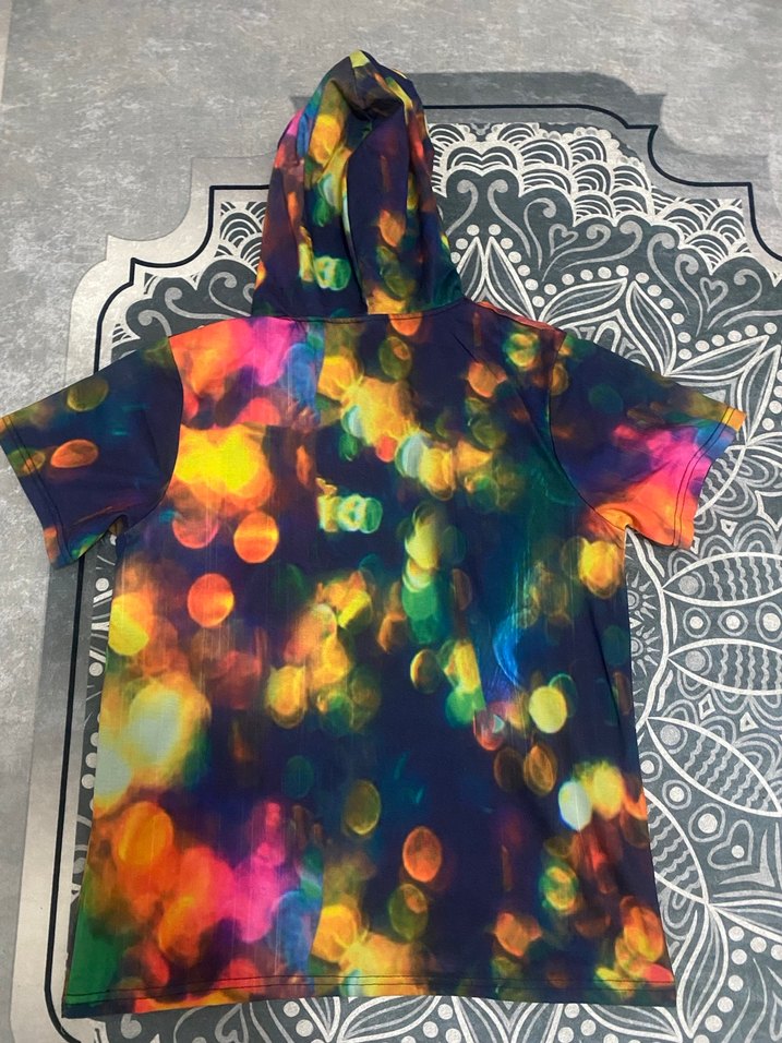 Renkli Joker Baskılı unisexs Kapüşonlu Tişört - Görsel 2