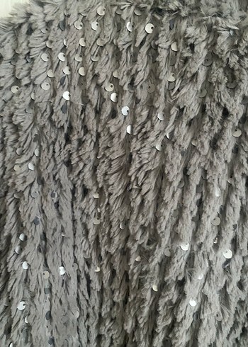 Kız Çocuk Gri Örgü Bolero - Görsel 2