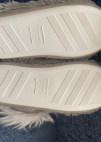 Gri Kürklü Sıcak ev botu giyilmemiş - Görsel 3