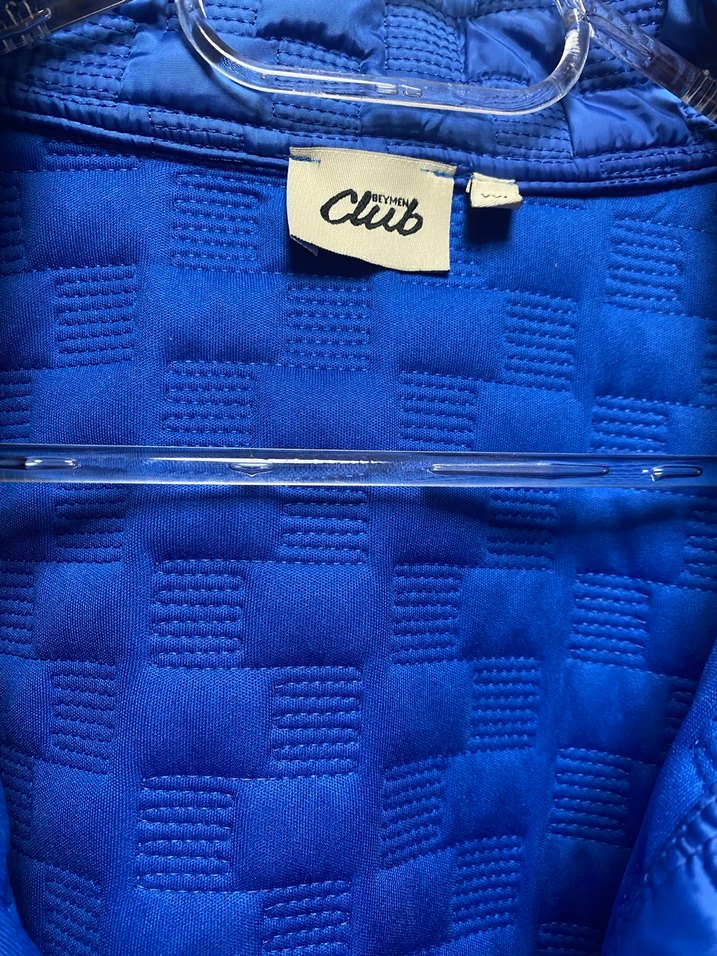 Shiny Mavi Düğmeli Erkek Ceket giyilmemiş sadece etiketi yok - Görsel 5