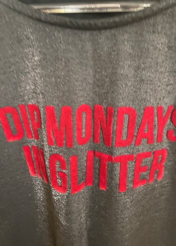 Koyu Gri Kısa Kollu Baskılı Tişört - Görsel 2