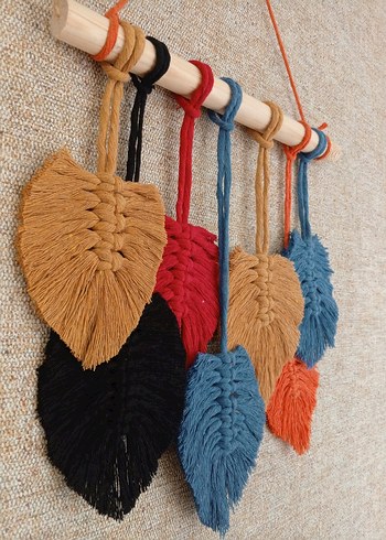 Bohem Yaprak Desenli Duvar Dekoru - Görsel 5