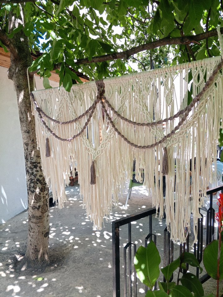 Nakışlı Bohem Tarzı Bej Perde - Görsel 5