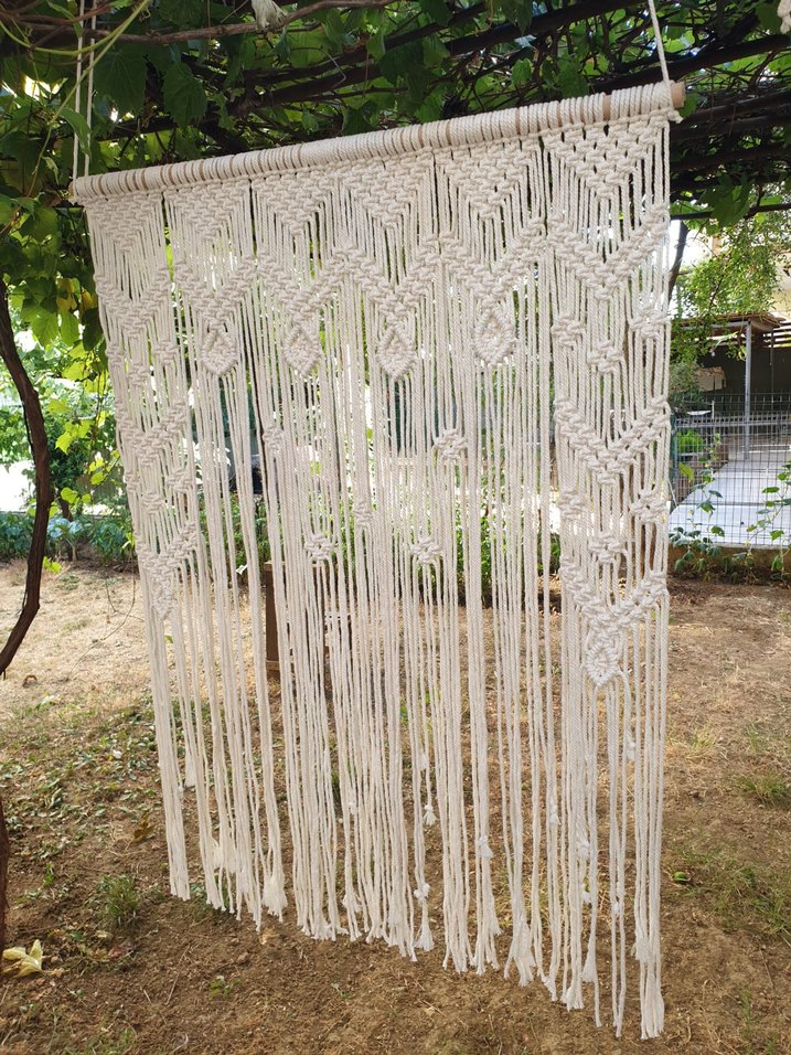 Beyaz Nakışlı Bohem Perde - Görsel 5