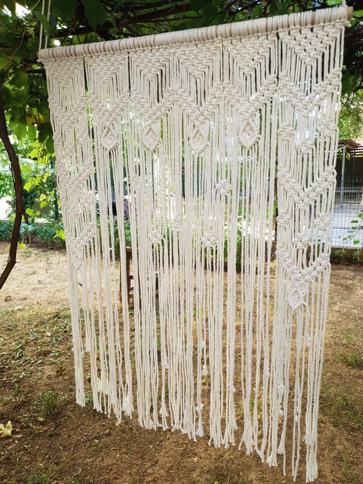 Beyaz Nakışlı Bohem Perde - Görsel 4