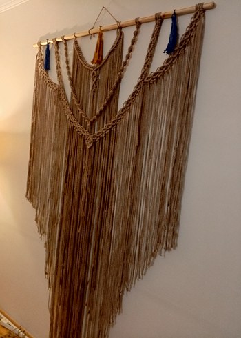 Bej Bohem Nakışlı Duvar Süsü - Görsel 8