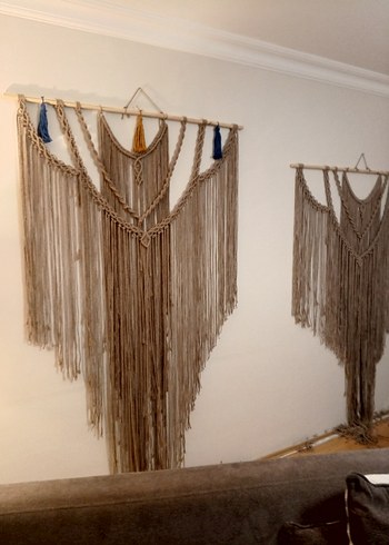 Bej Bohem Nakışlı Duvar Süsü - Görsel 9