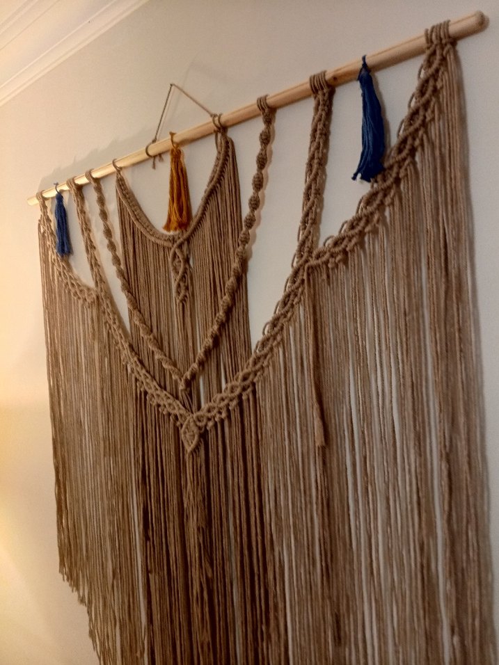 Bej Bohem Nakışlı Duvar Süsü - Görsel 3