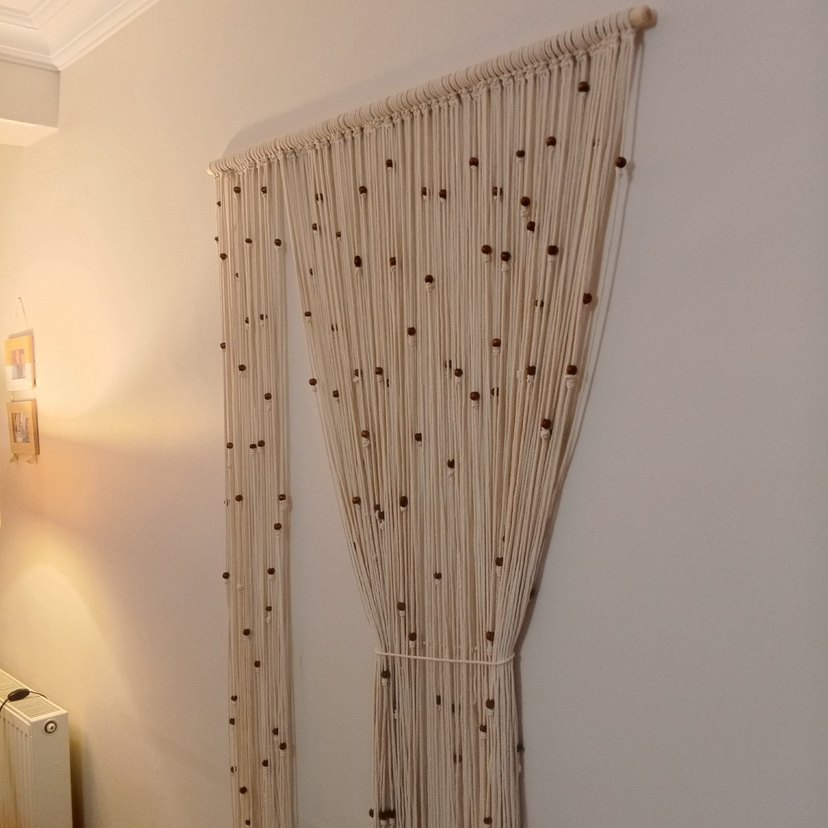 Nakışlı Bohem Bej Perde - Görsel 3