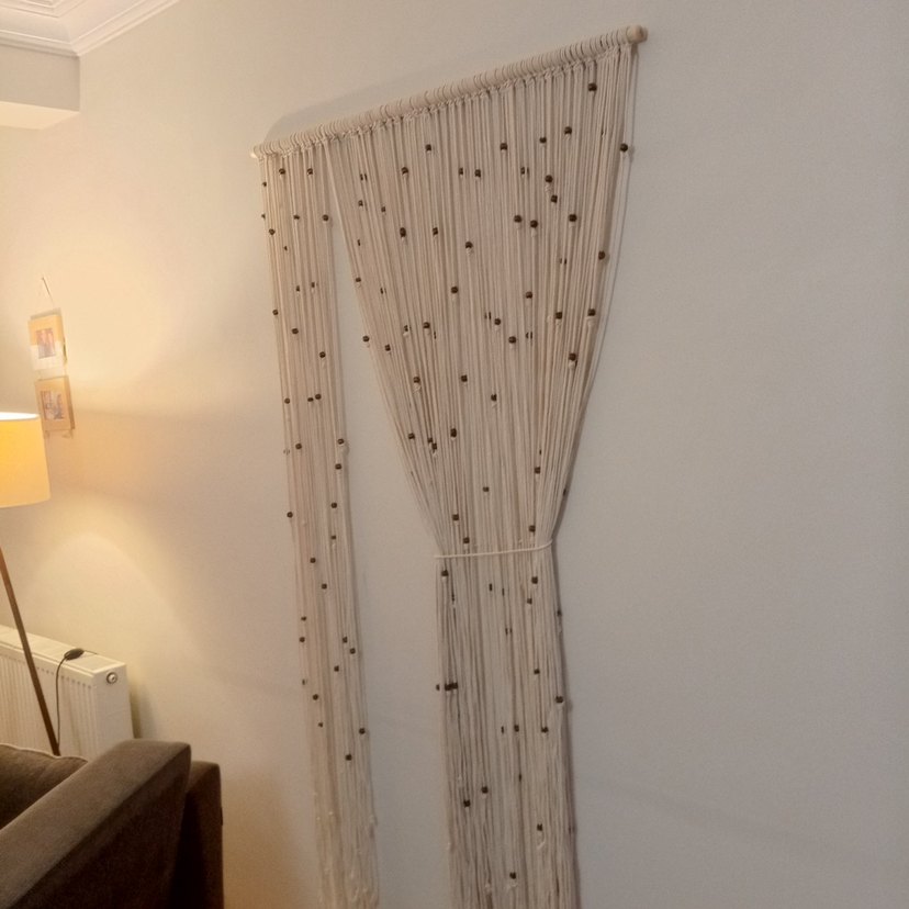 Nakışlı Bohem Bej Perde - Görsel 2