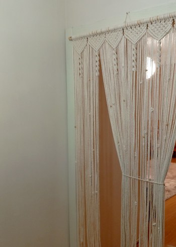 Beyaz Nakışlı Bohem Perde - Görsel 6