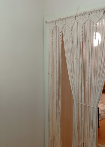 Beyaz Nakışlı Bohem Perde - Görsel 7