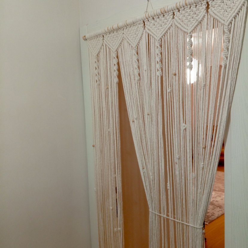 Beyaz Nakışlı Bohem Perde - Görsel 4