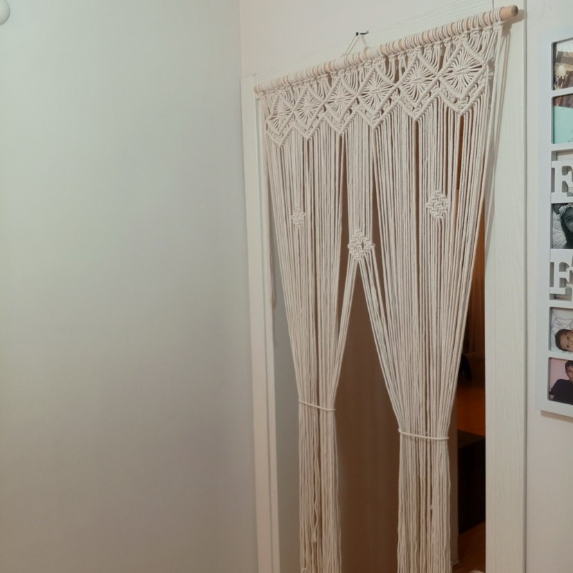 Bohem Nakışlı krem dekoratif Perde - Görsel 2