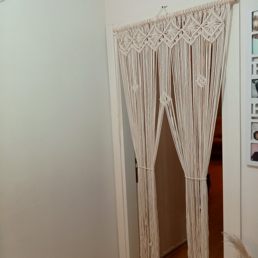 Bohem Nakışlı krem dekoratif Perde - Görsel 3