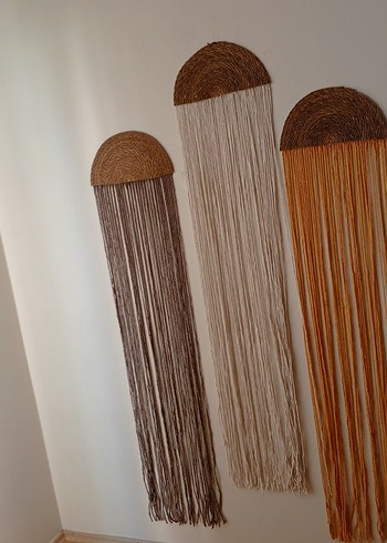 Bej ve Gri İp Duvar Dekoru - Görsel 6