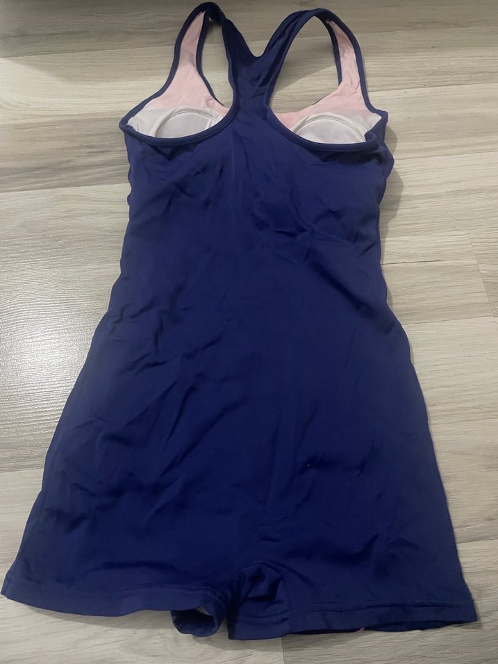 Pembe ve Lacivert Atletik Kadın Mayo - Görsel 2