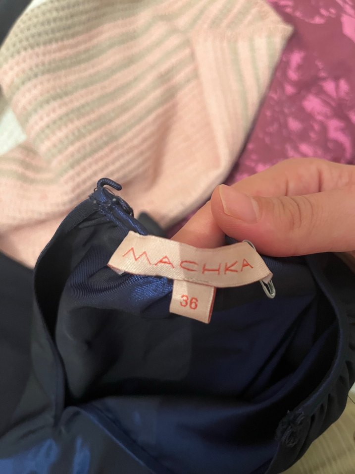 Lacivert Fırfırlı Kısa Kollu Elbise - Görsel 5