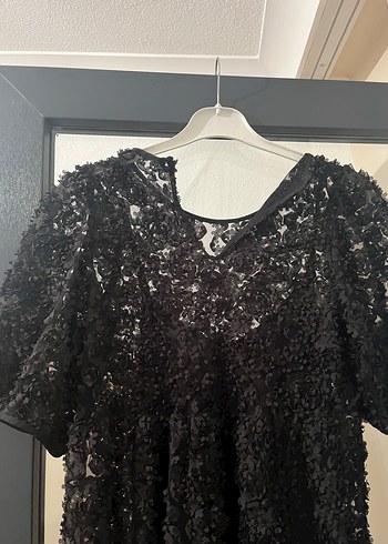 Dantel Detaylı Siyah Uzun Gotik Elbise - Görsel 4