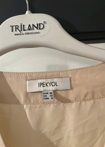 Bej V Yaka Uzun Bohem Elbise - Görsel 4