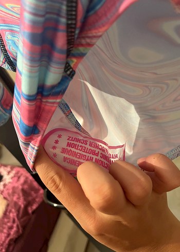 Uzun Kollu Renkli Tie-Dye Kadın Mayo - Görsel 3