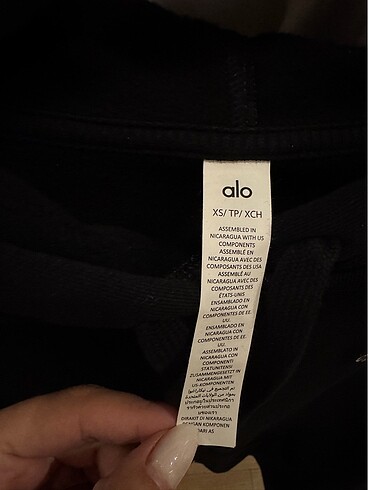 xs Beden siyah Renk Alo yoga sweatshirt