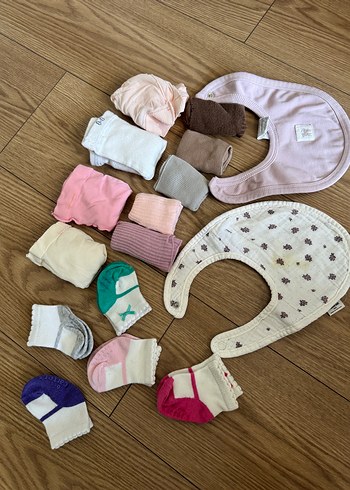 Zara Pastel Bebek Seti 1ay 12 Ay Arasi Coraplar 2 Adet Mama Onlugu