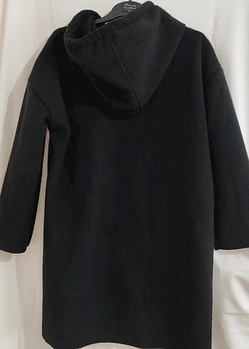 Siyah Fermuarlı Midi Kadın Kaban - Görsel 4